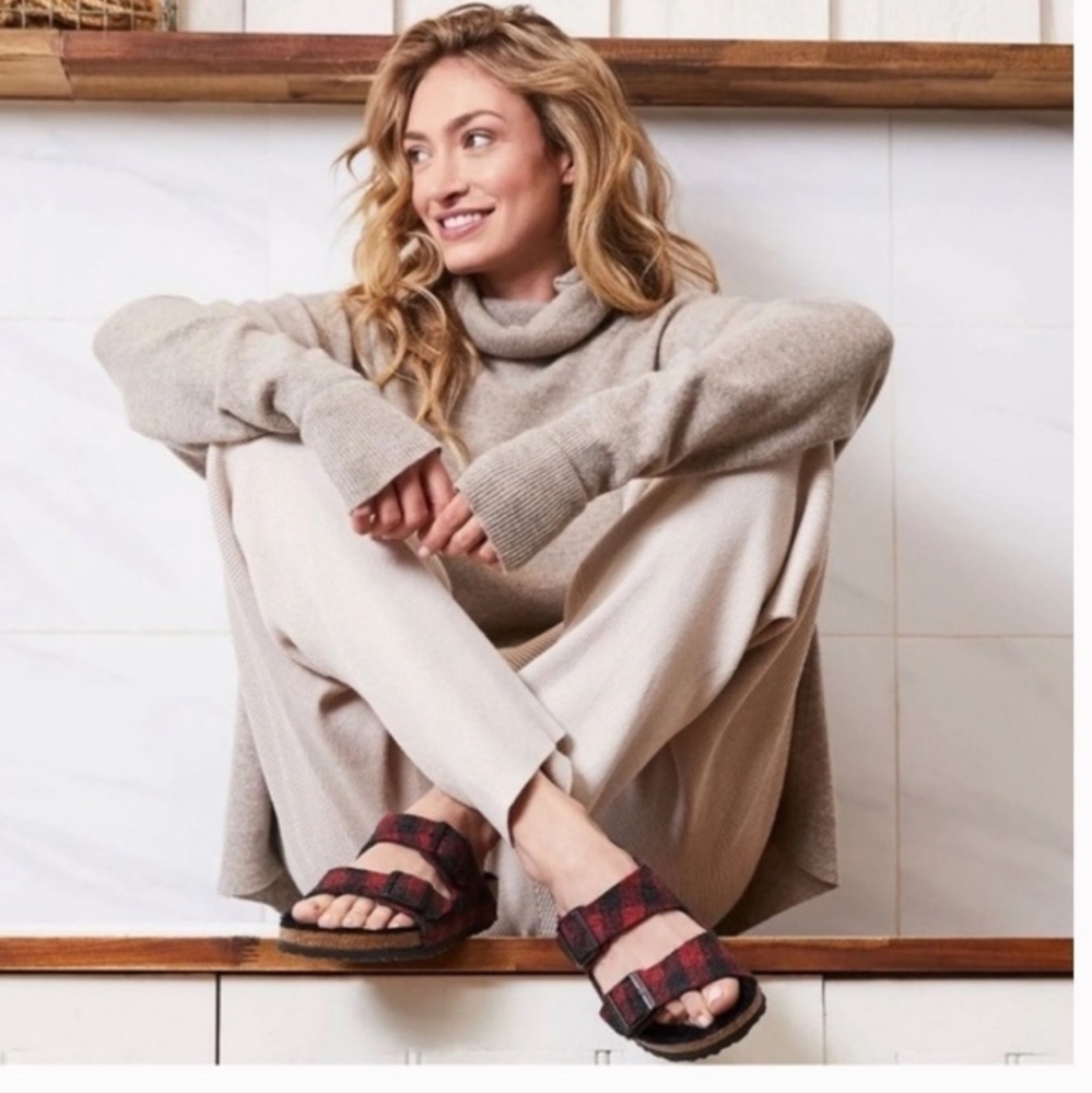 Birkenstock Red Plaid Women's Sandals